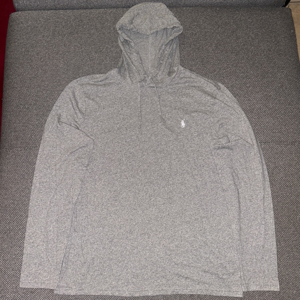 Polo Ralph Lauren Gray lightweight Hooded Sweatshirt